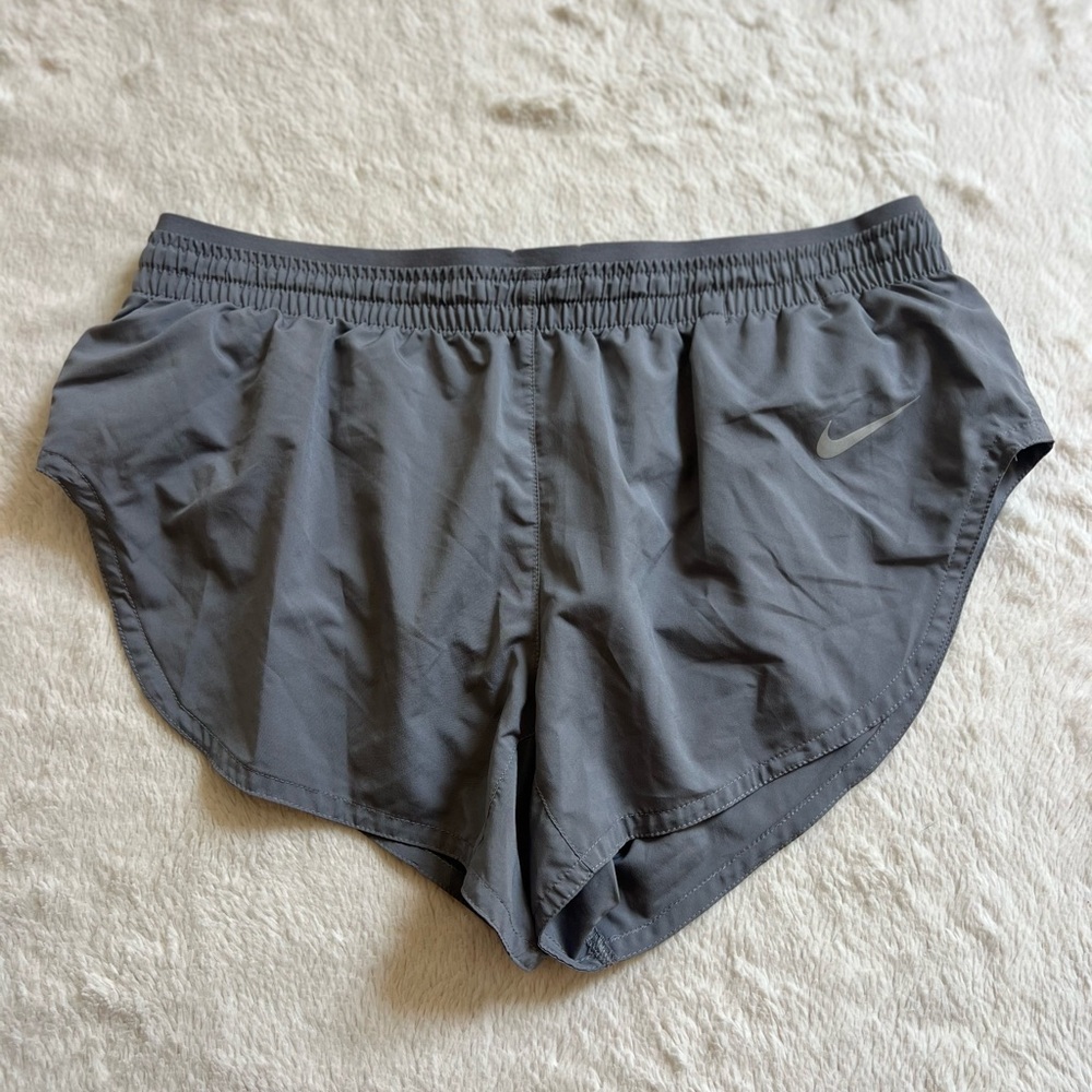 Nike Gray Athletic High Leg Hot Shorts Lightweight Performance